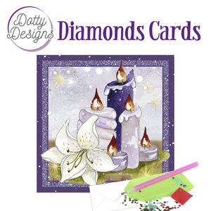 Dotty Designs   Dotty Designs Diamond Cards - Purple Candles