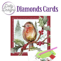 Dotty Designs Diamond Cards Roodborstje