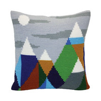 Collection D Art Kussen borduurpakket Mountaintops 5416