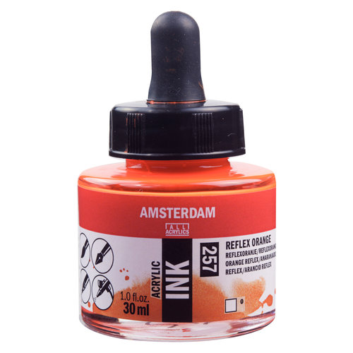 Amsterdam Amsterdam Acrylic Ink Fles 30 ml Reflexoranje 257