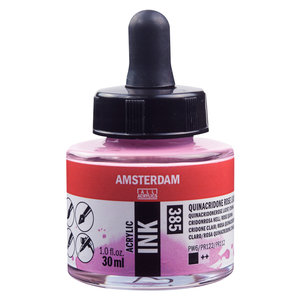 Amsterdam Amsterdam Acrylic Ink Fles 30 ml Quinacridoneroze Licht 385