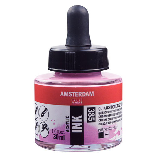 Amsterdam Amsterdam Acrylic Ink Fles 30 ml Quinacridoneroze Licht 385