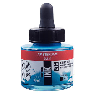 Amsterdam Amsterdam Acrylic Ink Fles 30 ml Koningsblauw 517