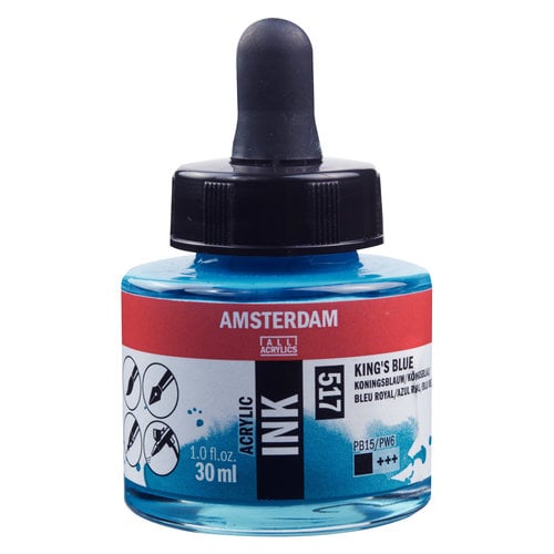 Amsterdam Amsterdam Acrylic Ink Fles 30 ml Koningsblauw 517