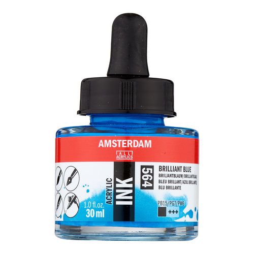 Amsterdam Amsterdam Acrylic Ink Fles 30 ml Briljantblauw 564