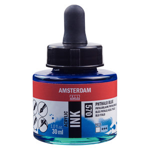 Amsterdam Amsterdam Acrylic Ink Fles 30 ml Phtaloblauw 570