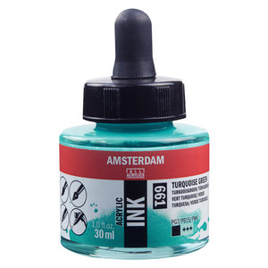 Amsterdam Amsterdam Acrylic Ink Fles 30 ml Turkooisgroen 661