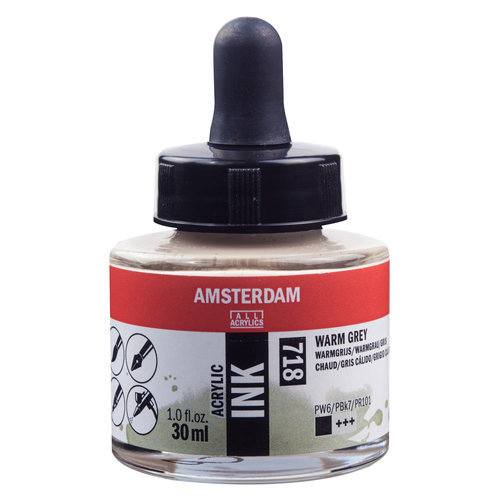 Amsterdam Amsterdam Acrylic Ink Fles 30 ml Warmgrijs 718