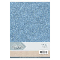 Card Deco Essentials Glitter Papier Lichtblauw