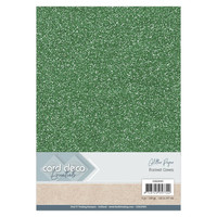 Card Deco Essentials Glitter Papier Forest Green