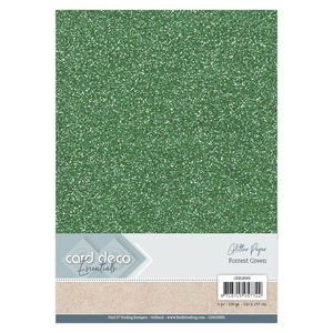 Card Deco Card Deco Essentials Glitter Papier Forest Green
