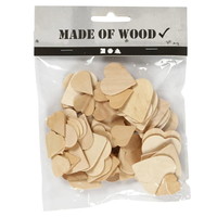 Houten Hartjes Mozaiek 18 - 30 mm ca. 60 stuks