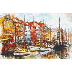 PixelHobby Pixelhobby Patroon 5662 Oude Gracht met Bootjes