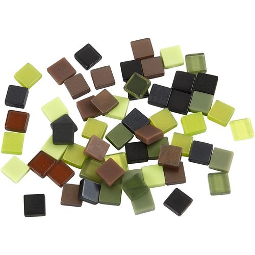 Creotime Mini Mozaïek Groen Mix 5 x 5 mm  25 gram