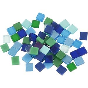 Creotime Mini Mozaïek Blauw Groen Mix 5 x 5 mm  25 gram