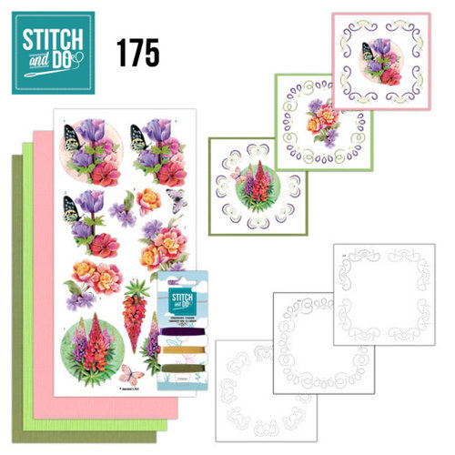 Hobbydots Stitch and Do 175 Jeanine's art Perfect Butterfly Flowers