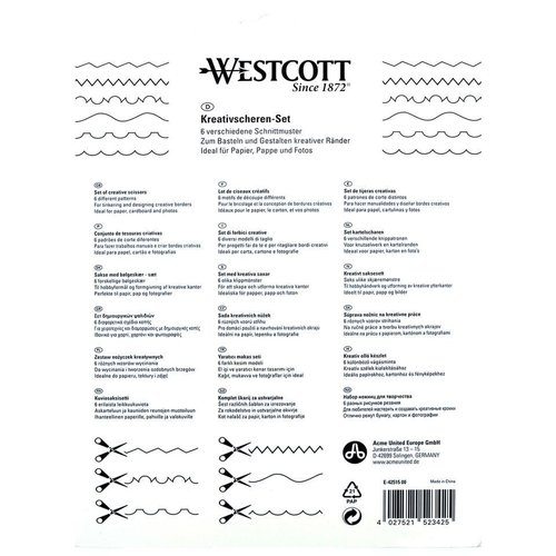 Westcott Kartelscharen Set 6 stuks