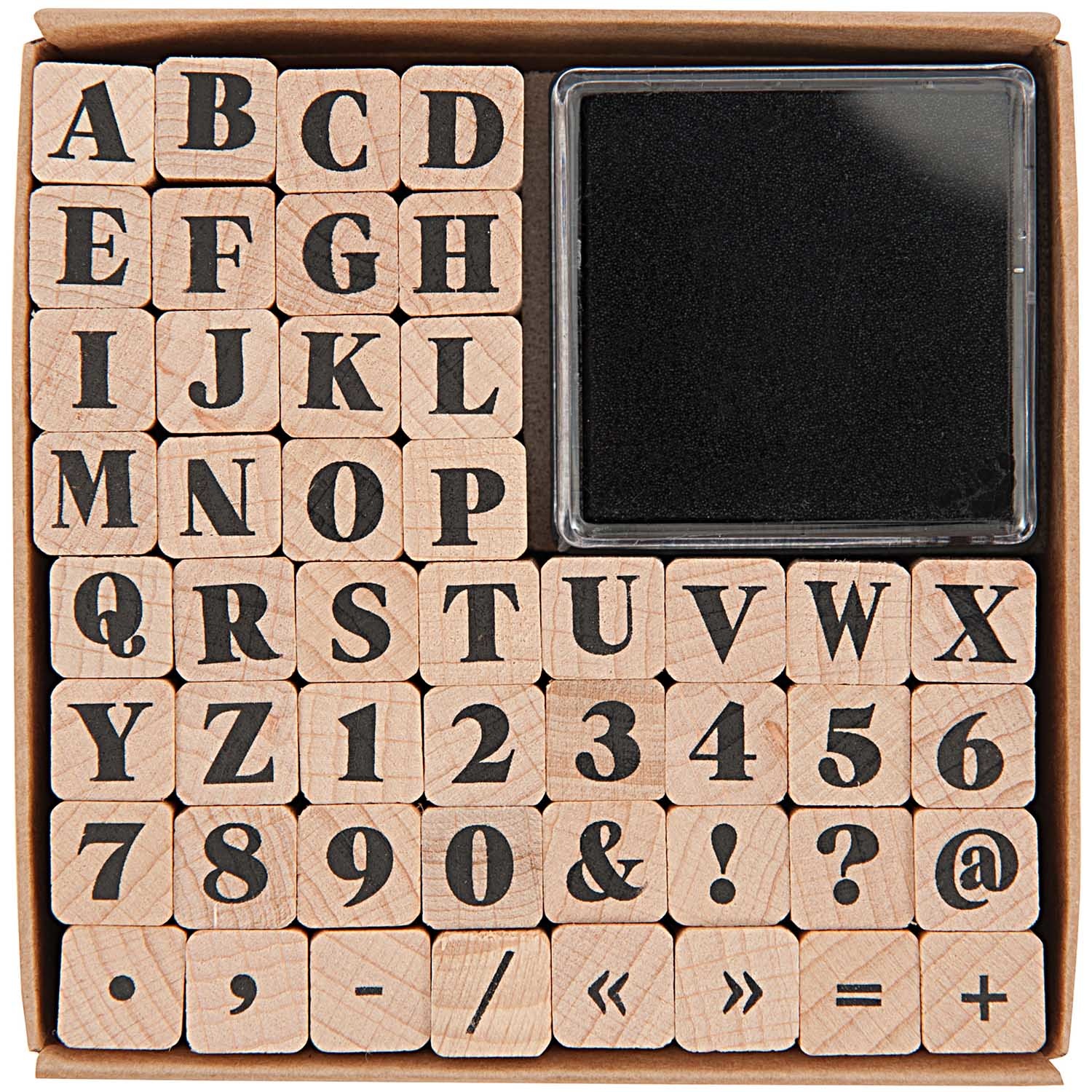 Decoratieve Stempels, 70 Stuks Letters en Cijfers Verfstempel Vintage Houten Alfabet Letter Stempels Kleine Houten Kist