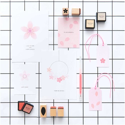 Rico Design Houten Stempelset Sakura