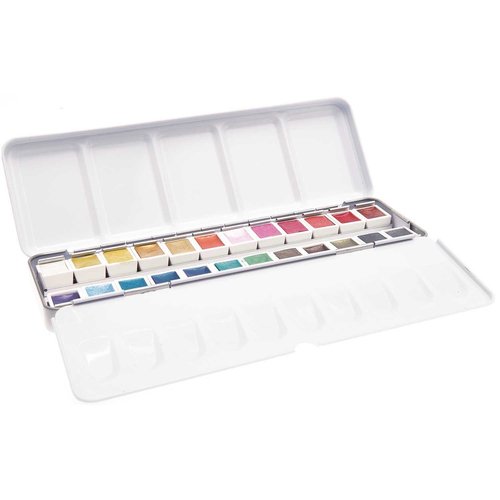 Rico Design Art Master Aquarelvef Set Metallic 24 halve napjes