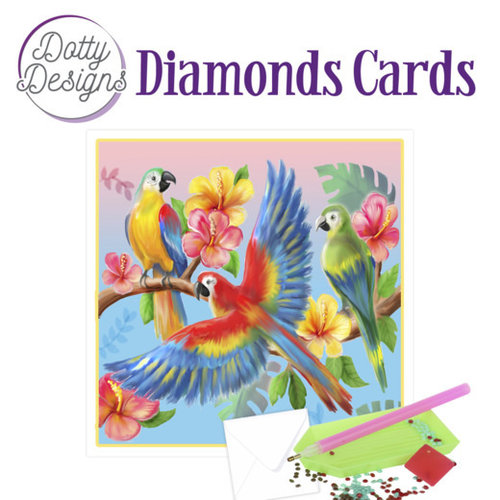 Dotty Designs   Dotty Designs Diamond Cards Parrots