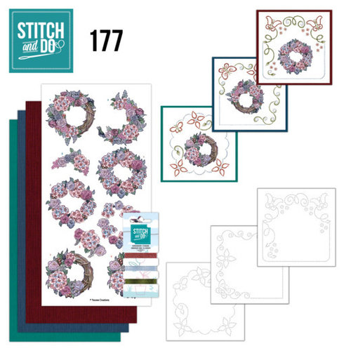 Hobbydots Stitch and Do 177 Yvonne Creations Stylish Flowers