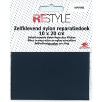 Restyle Zelfklevende Nylon Reparatiedoek 10 x 20 cm Zwart