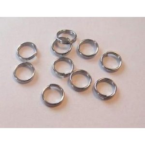 CraftEmotions Dubbel splitring zilverkleur 6 mm 10 stuks