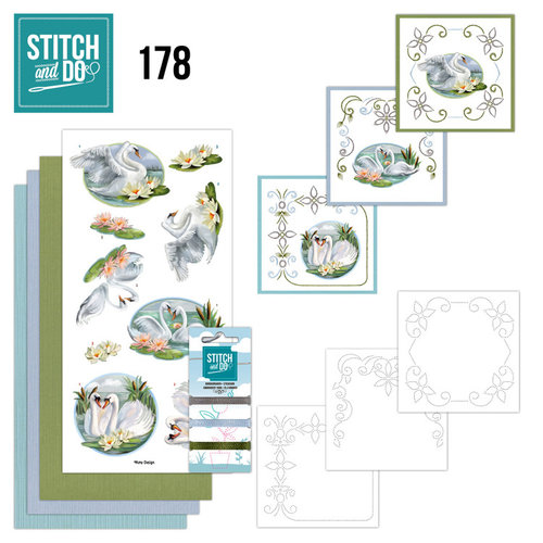 Hobbydots Stitch and Do 178 Amy Design Elegant Swans