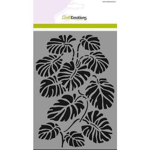 CraftEmotions CraftEmotions Mask stencil Monstera bladen A5