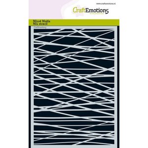 CraftEmotions CraftEmotions Mask stencil lijnen ruit kruislings onregelmatig A5 CraftEmotions CraftEmotions Mask stencil lijnen ruit kruislings onregelmatig A5