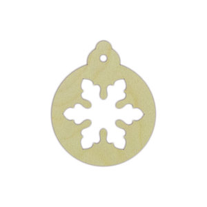 Houten Kerstbal 10 cm Houten Kerstbal 10 cm