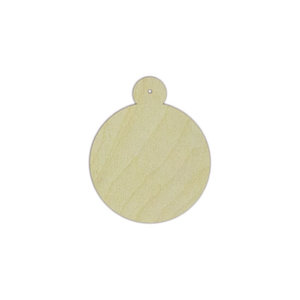 Houten kerstbal 8 cm Houten kerstbal 8 cm