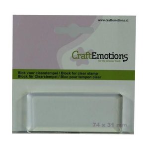 CraftEmotions CraftEmotions blok voor clearstempel 74x31mm 8mm