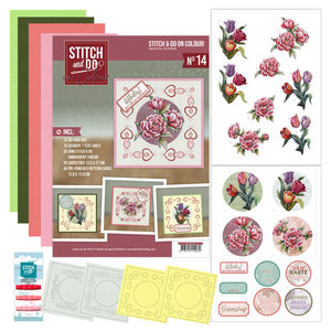 Hobbydots Stitch and Do on Colour 14 Yvonne Creations Graceful Flowers