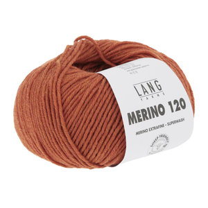 Lang Yarns Lang Yarns Merino 120 50 gram nr 559 Roodbruin