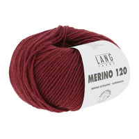 Lang Yarns Merino 120 50 gram nr 562 Donkerrood