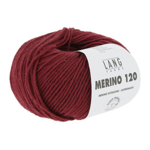 Lang Yarns Lang Yarns Merino 120 50 gram nr 562 Donkerrood