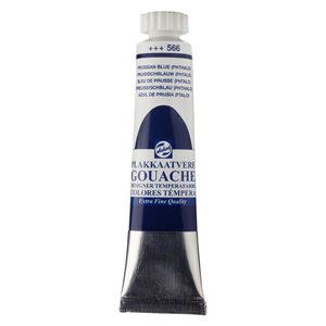 Talens  Gouache Plakkaatverf Extra Fijn 20 ml Tube Pruisischblauw (Phtalo) 566