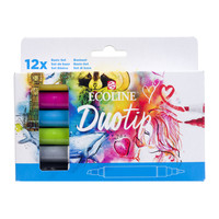 Ecoline Duotip markers basisset 12 kleuren