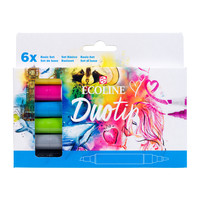 Ecoline Duotip markers basisset 6 kleuren