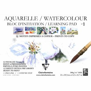 Clairefontaine Clairefontaine Aquarelblock Learning pad nr 1 Clairefontaine Clairefontaine Aquarelblock Learning pad nr 1