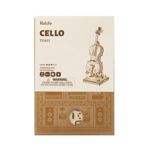 Robotime Robotime 3D Houten Puzzel Muziekinstrument Cello TG411