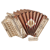 Robotime 3D Houten Puzzel Muziekinstrument Accordeon TG410