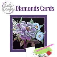 Diamond Painting Kaart Purple Peonie
