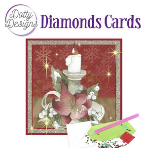 Dotty Designs   Diamond Painting Kerstkaart Poinsettia