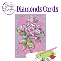 Diamond Painting Kaart Old Pink Peony