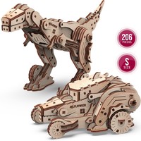 Mr Playwood 3D Houten Puzzel Transformer Dinocar