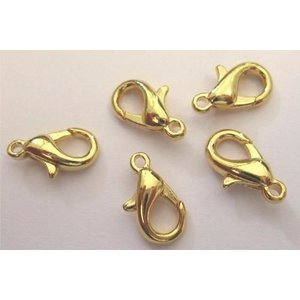 Hobby & Crafting Fun Karabiner sluiting goudkleur 12 mm 5 stuks