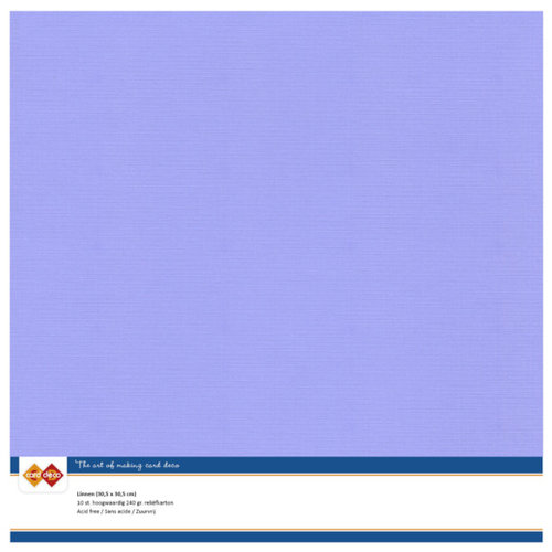 Card Deco Linnenkarton Cardstock Lavender 30.5 x 30.5 cm